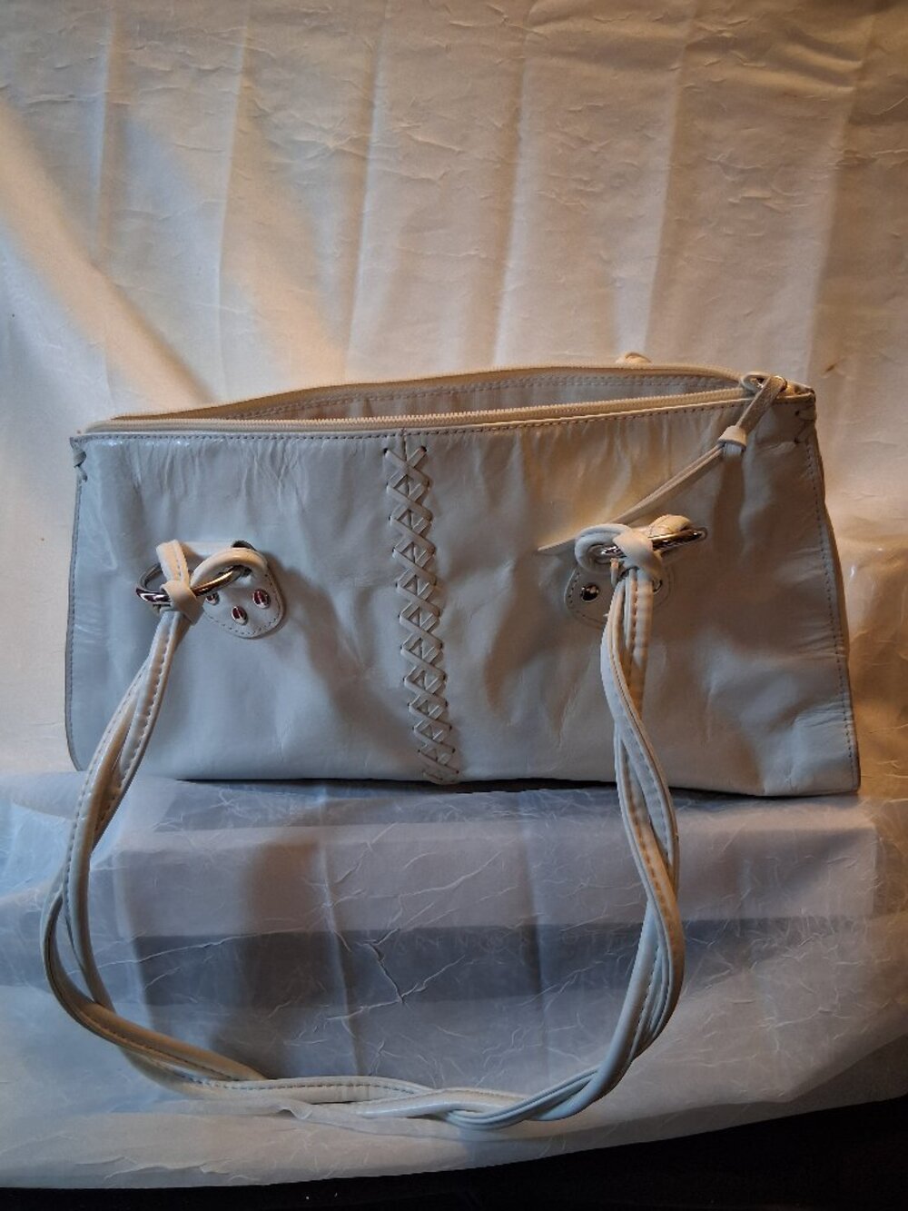 Peck & Peck Collection Ivory Cream Shoulder Bag Purse